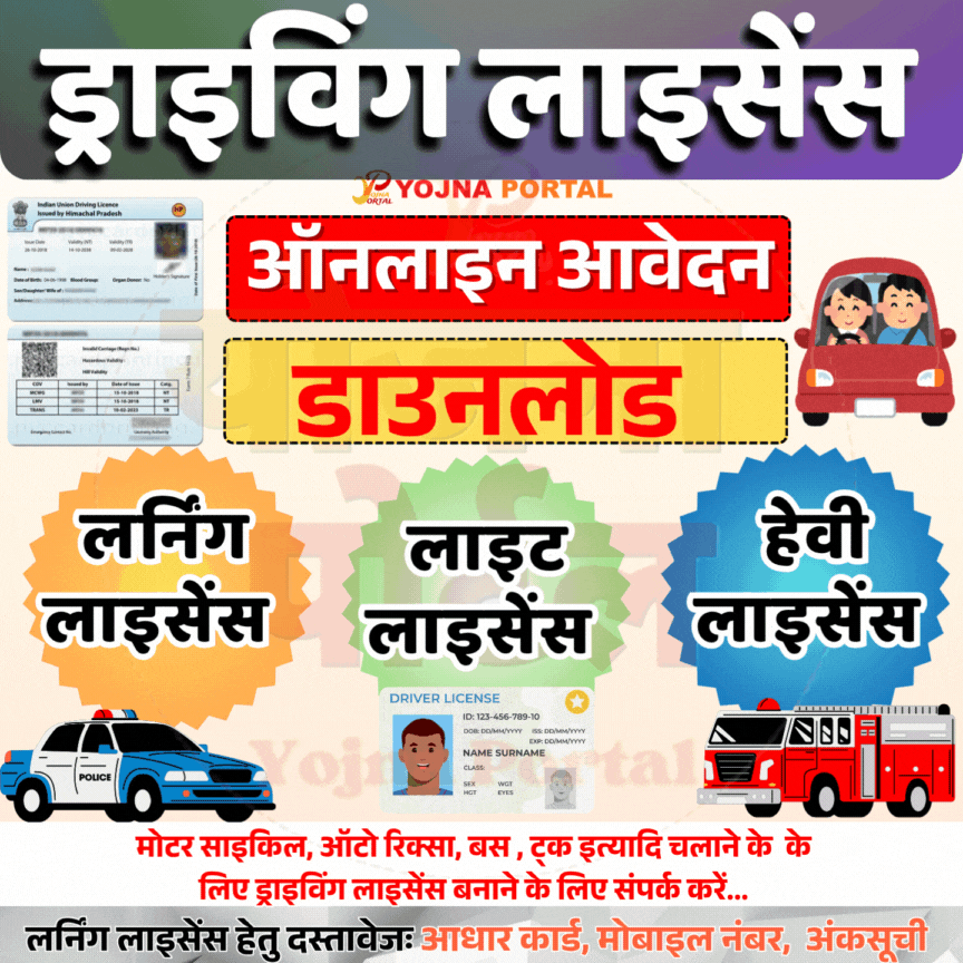 Driving Lisense Apply Poster | www.YojnaPortal.com