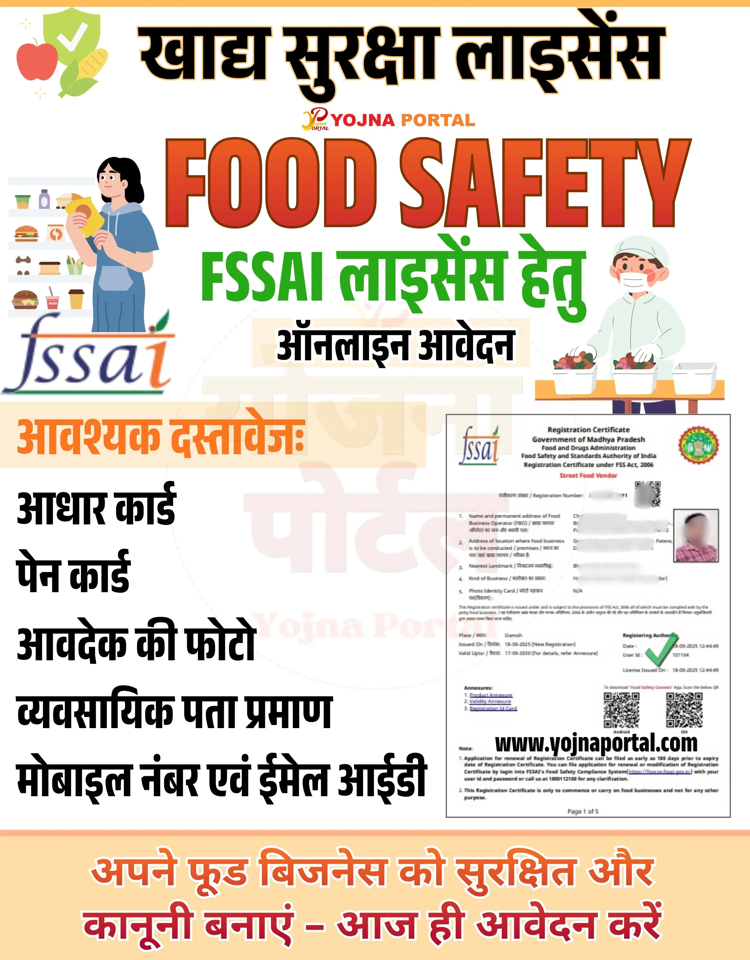 Food Safety License | www.YojnaPortal.com